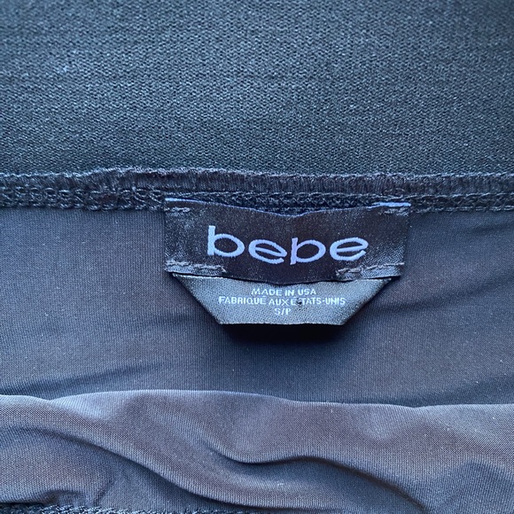 Bebe black elastic waist pencil skirt. Lace trim. Size small. - Picture 5 of 5